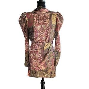 Bronx & Banco XS Patchwork Puff Sleeve Mini Dress